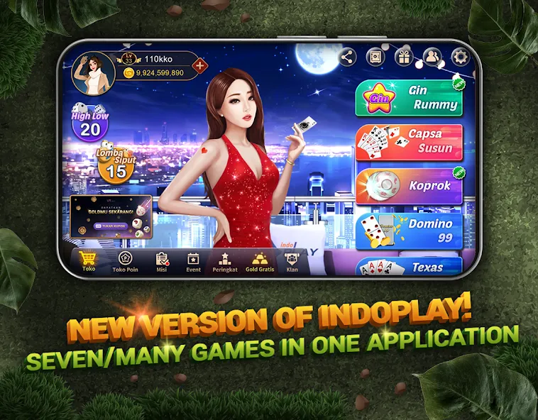 Indoplay-Capsa Domino QQ Poker (Индоплэй) МОД/Взлом [Много денег, Монет и Все открыто] Screenshot 1