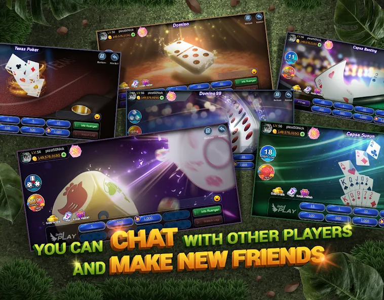 Indoplay-Capsa Domino QQ Poker (Индоплэй) МОД/Взлом [Много денег, Монет и Все открыто] Screenshot 5