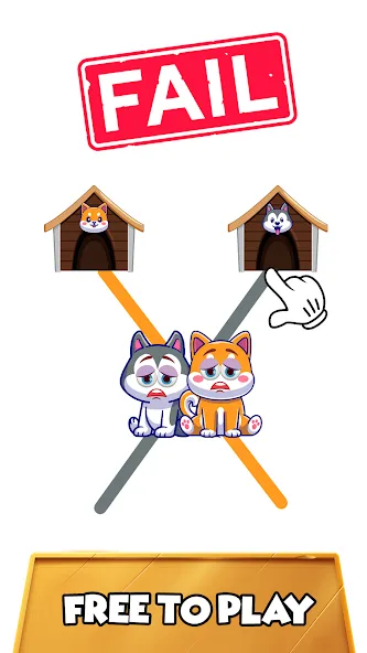 Dog rush: Draw to save games (Дог раш) МОД/Взлом [Меню, Бесконечные монеты и Открытые уровни] Screenshot 1