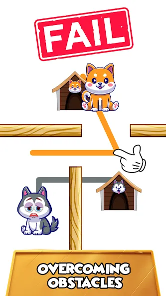 Dog rush: Draw to save games (Дог раш) МОД/Взлом [Меню, Бесконечные монеты и Открытые уровни] Screenshot 3