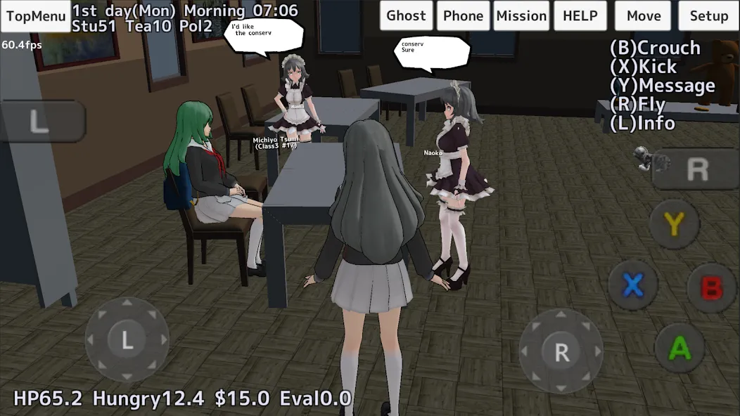 School Girls Simulator (Школьный девичник Симулятор) МОД/Взлом [Меню, Бесконечные монеты и Открытые уровни] Screenshot 3