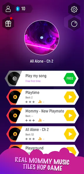 Mommy 3D Music Tiles Hop Game (Мамочка 3D Музыкальная Игра По Прогулкам Плитки) МОД/Взлом [Меню, Бесконечные монеты и Открытые уровни] Screenshot 1