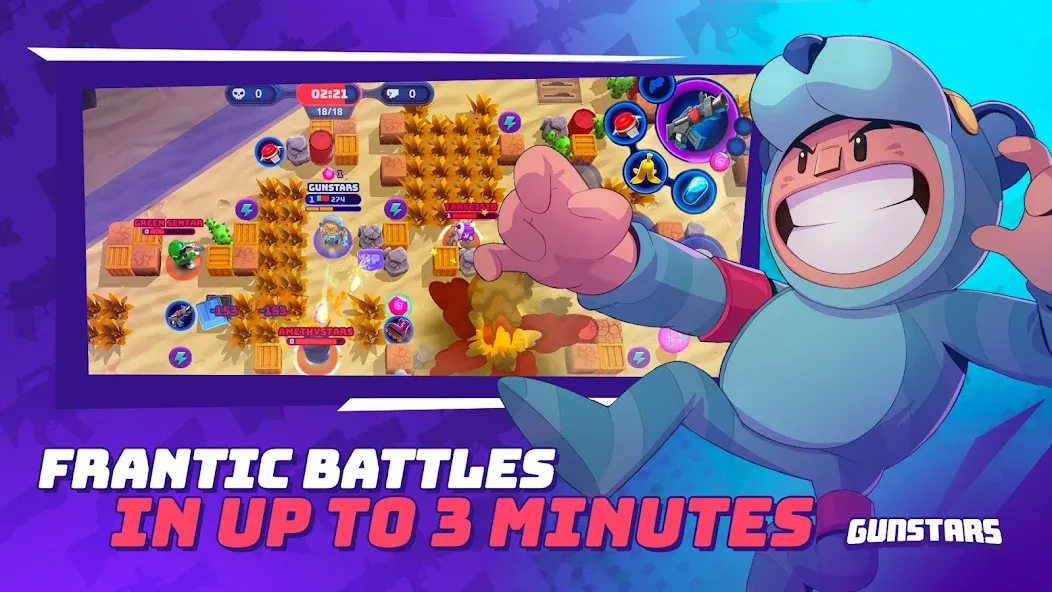 Gunstars - Battle Arena (Ганстарс) МОД/Взлом [Деньги, Монеты и Меню MOD] Screenshot 2