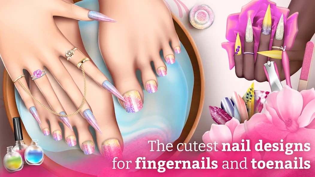 Nail Art Fashion Salon Game МОД/Взлом [Много монет, Открытые уровни и Мега MOD] Screenshot 1