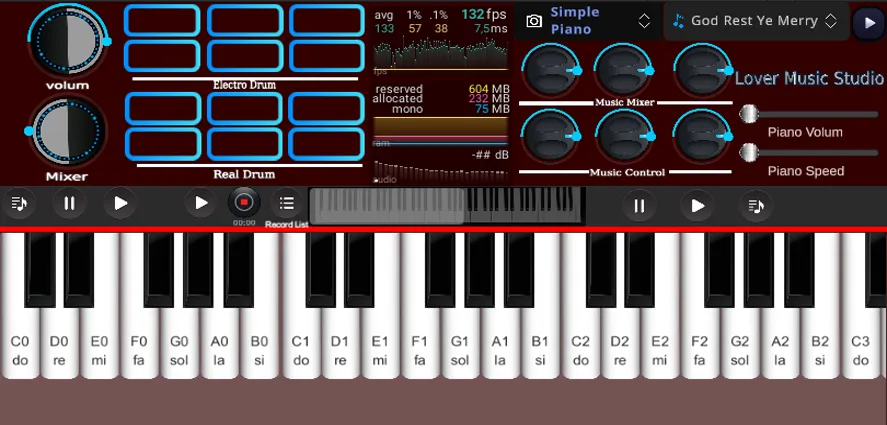 Org Piano:Real Piano Keyboard (Орг Пиано) МОД/Взлом [Все открыто, Дополнительные деньги и Меню MOD] Screenshot 2