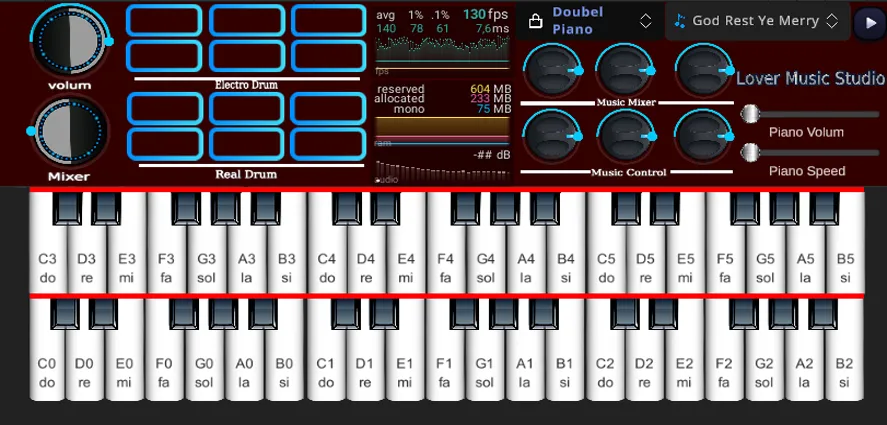 Org Piano:Real Piano Keyboard (Орг Пиано) МОД/Взлом [Все открыто, Дополнительные деньги и Меню MOD] Screenshot 3