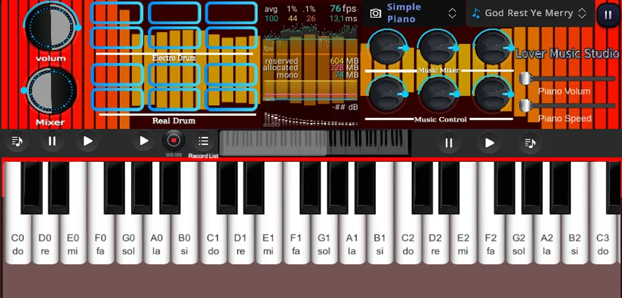 Org Piano:Real Piano Keyboard (Орг Пиано) МОД/Взлом [Все открыто, Дополнительные деньги и Меню MOD] Screenshot 4