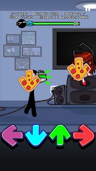 Music Battle Stickman Full mod (Музыка Бой  Мод) МОД/Взлом [Все открыто, Дополнительные деньги и Меню MOD] Screenshot 2