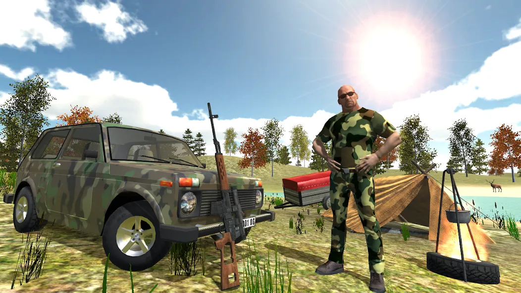 Hunting Simulator 4x4 МОД/Взлом [Много денег, Монет и Все открыто] Screenshot 1