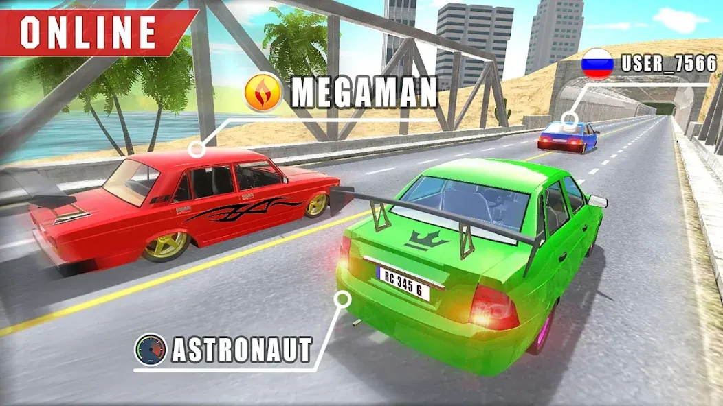 Real Cars Online Racing МОД/Взлом [Все открыто, Дополнительные деньги и Меню MOD] Screenshot 3