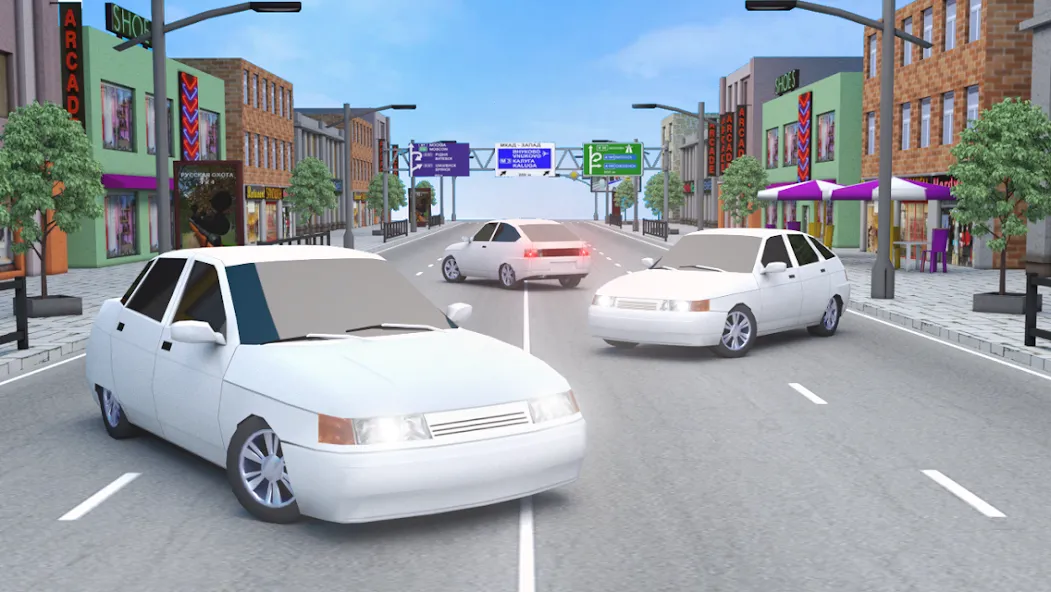 Russian Cars: 10 and 12 МОД/Взлом [Меню, Бесконечные монеты и Открытые уровни] Screenshot 1