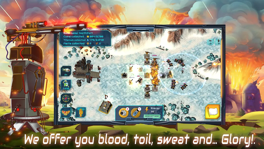Boulder Base: Defense Strategy (Боулдер Бейс) МОД/Взлом [Много денег, Монет и Все открыто] Screenshot 3