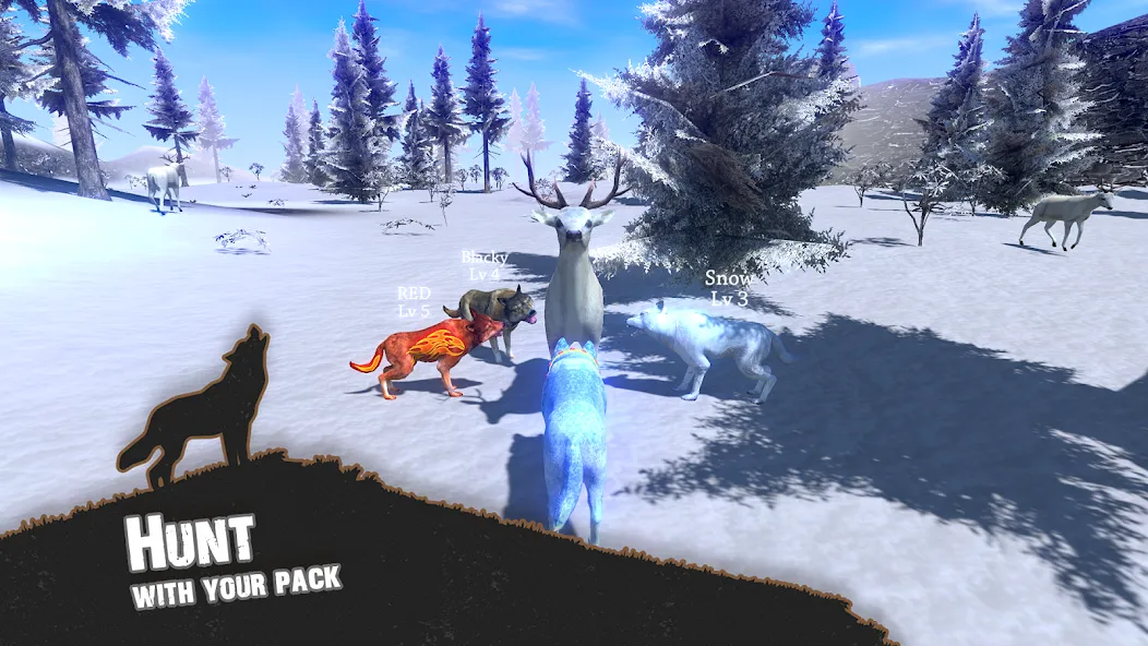 Wolf Simulator - Animal Games МОД/Взлом [Деньги, Монеты и Меню MOD] Screenshot 1