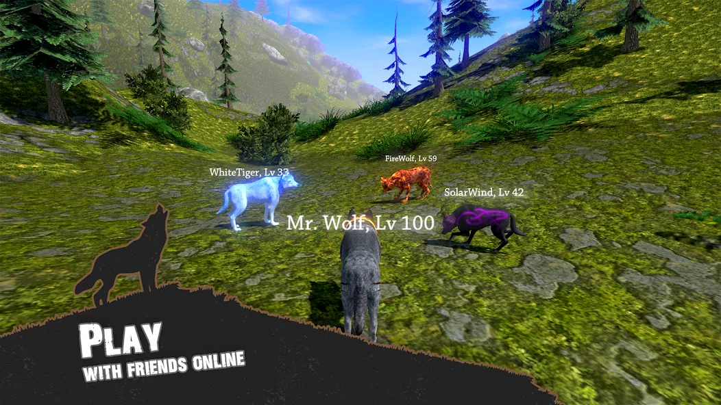 Wolf Simulator - Animal Games МОД/Взлом [Деньги, Монеты и Меню MOD] Screenshot 3