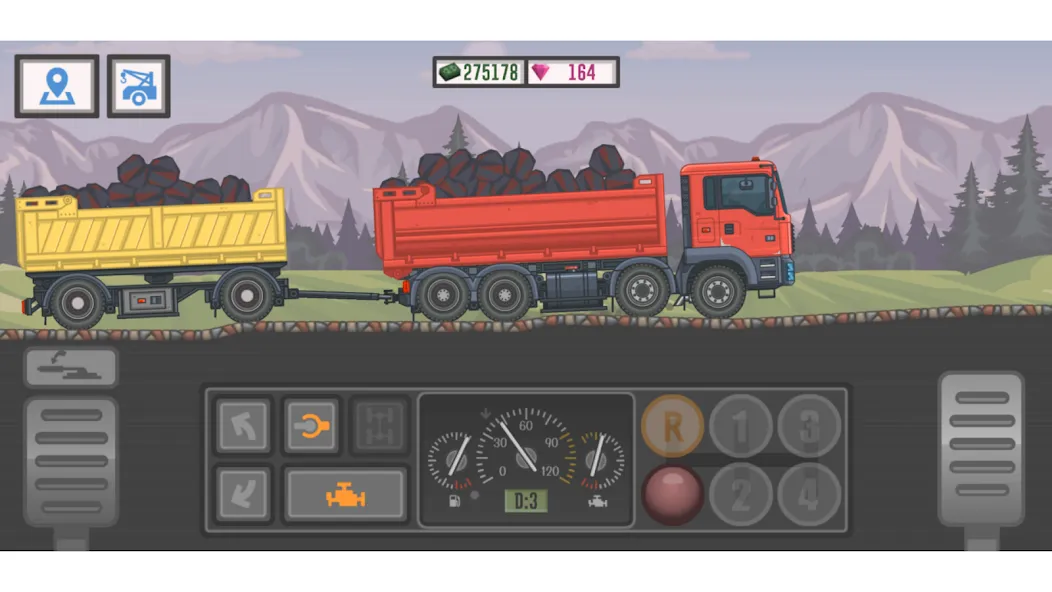 Trucker and Trucks МОД/Взлом [Много монет, Открытые уровни и Мега MOD] Screenshot 1