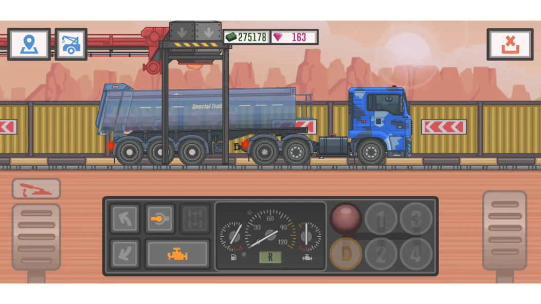 Trucker and Trucks МОД/Взлом [Много монет, Открытые уровни и Мега MOD] Screenshot 2