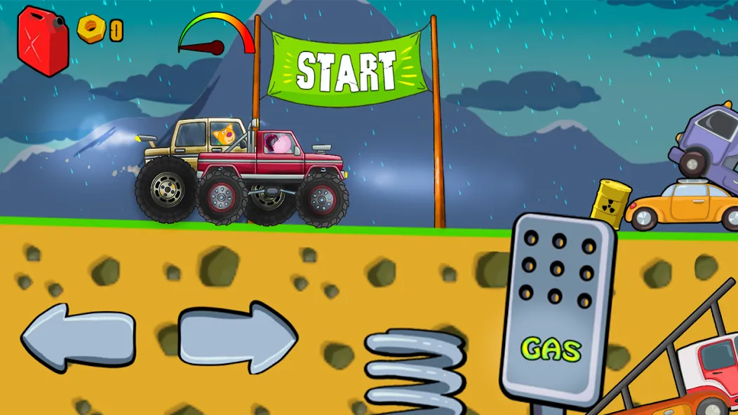 Kids Monster Truck Racing Game МОД/Взлом [Много денег, Монет и Все открыто] Screenshot 1
