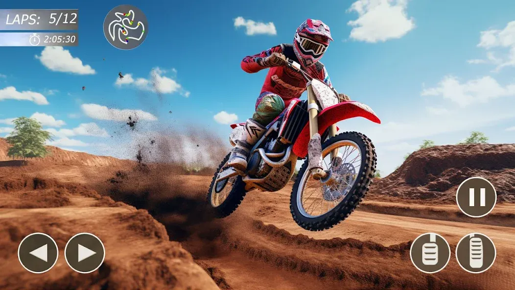 MX Bikes: Motocross Dirt bikes МОД/Взлом [Меню, Бесконечные монеты и Открытые уровни] Screenshot 2