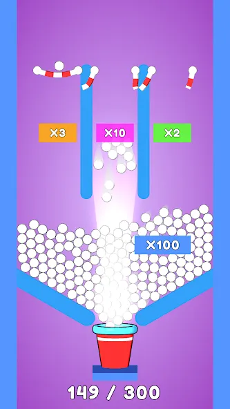Balls and Ropes: Cut 'n Bounce (Боллс энд Роупс) МОД/Взлом [Деньги, Монеты и Меню MOD] Screenshot 1