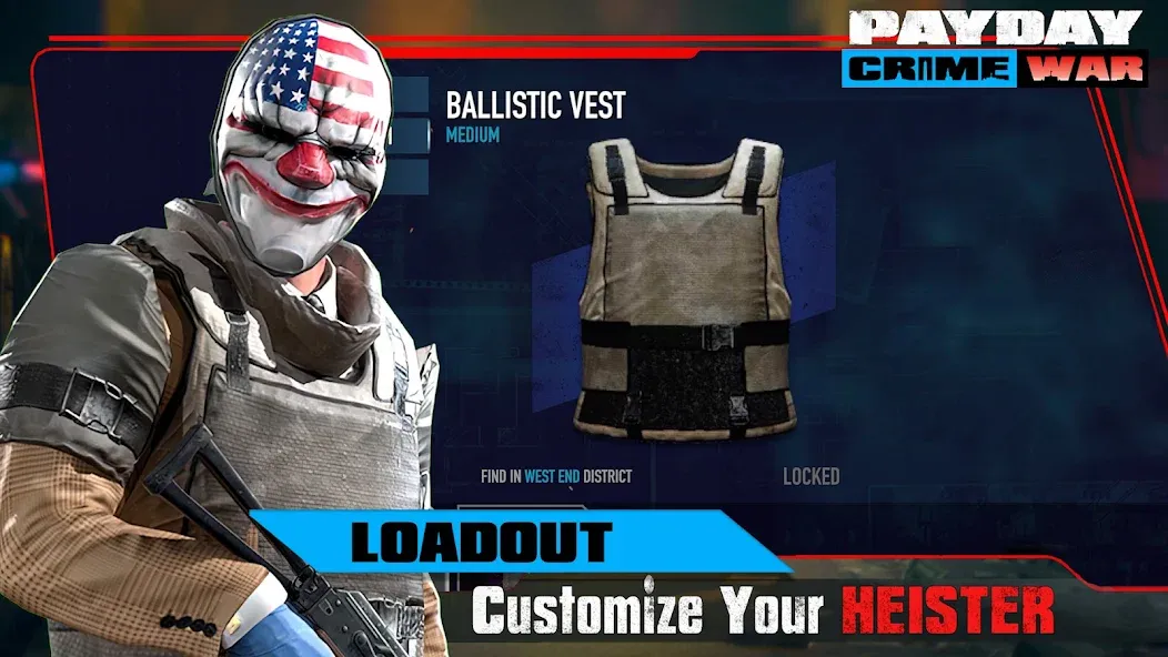 PAYDAY: Crime War (Пейдей) МОД/Взлом [Бесконечные деньги, Монеты и Мега MOD] Screenshot 1
