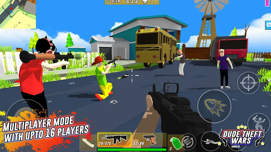 Dude Theft Wars Shooting Games (Дуд Тефт Варс) МОД/Взлом [Бесконечные деньги, Монеты и Мега MOD] Screenshot 2