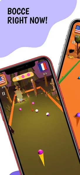 Bocce Ball 3D: Nations League (Бочче Болл 3Д) МОД/Взлом [Все открыто, Дополнительные деньги и Меню MOD] Screenshot 1