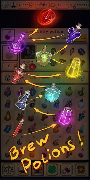 Potion shop: Alchemy Simulator (Пошоп) МОД/Взлом [Деньги, Монеты и Меню MOD] Screenshot 1