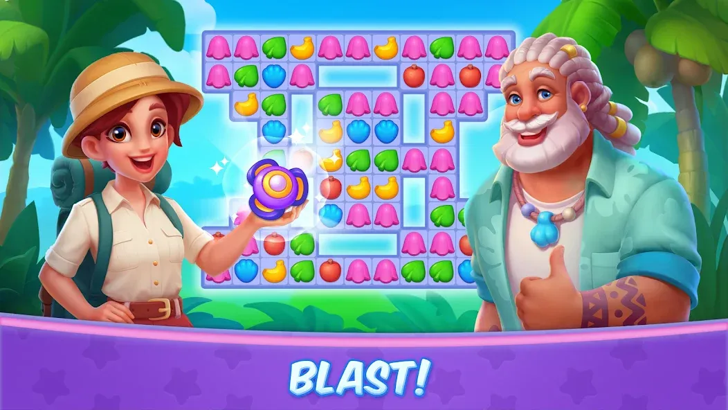 Tropicmania: Match-3 adventure (Тропикмания) МОД/Взлом [Много монет, Открытые уровни и Мега MOD] Screenshot 1