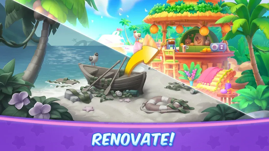 Tropicmania: Match-3 adventure (Тропикмания) МОД/Взлом [Много монет, Открытые уровни и Мега MOD] Screenshot 2