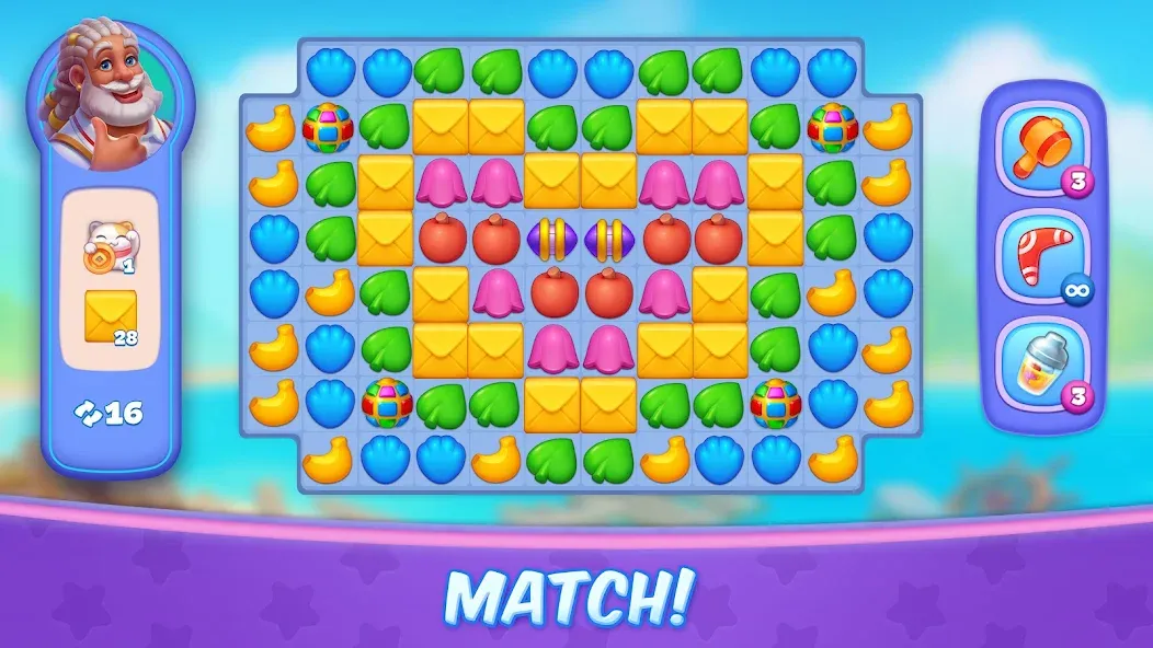 Tropicmania: Match-3 adventure (Тропикмания) МОД/Взлом [Много монет, Открытые уровни и Мега MOD] Screenshot 3