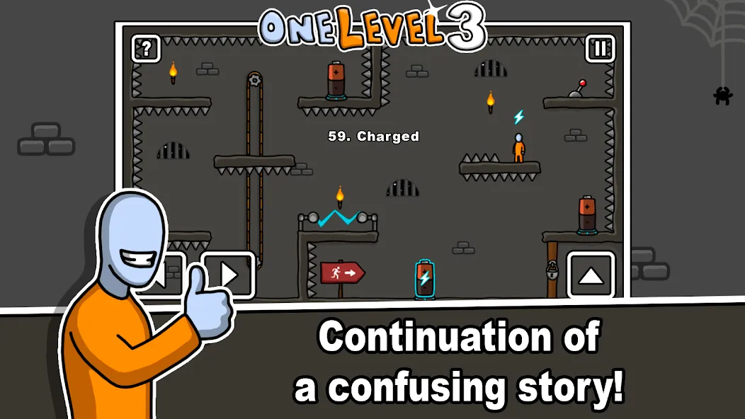 One Level 3 Stickman Jailbreak (Один Уровень 3) МОД/Взлом [Много денег, Монет и Все открыто] Screenshot 1