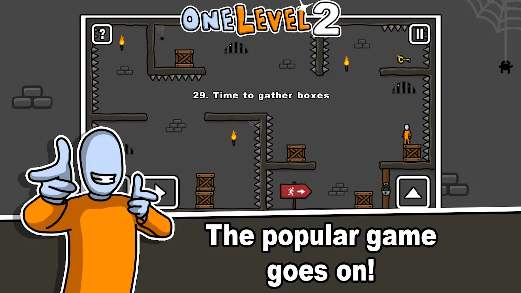 One Level 2 Stickman Jailbreak (Уан Левел 2) МОД/Взлом [Бесконечные деньги, Монеты и Мега MOD] Screenshot 1