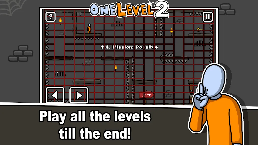One Level 2 Stickman Jailbreak (Уан Левел 2) МОД/Взлом [Бесконечные деньги, Монеты и Мега MOD] Screenshot 4