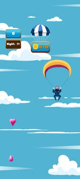 The Parachute (Зе Пэрашют) МОД/Взлом [Бесконечные деньги, Монеты и Мега MOD] Screenshot 4