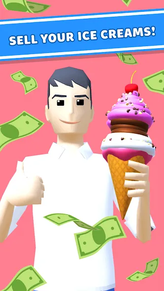 Ice Cream Inc. ASMR, DIY Games МОД/Взлом [Все открыто, Дополнительные деньги и Меню MOD] Screenshot 2