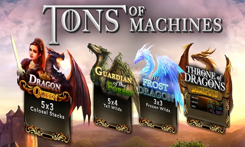 Slots Dragon Machine (Трон драконов слоты) МОД/Взлом [Много монет, Открытые уровни и Мега MOD] Screenshot 3