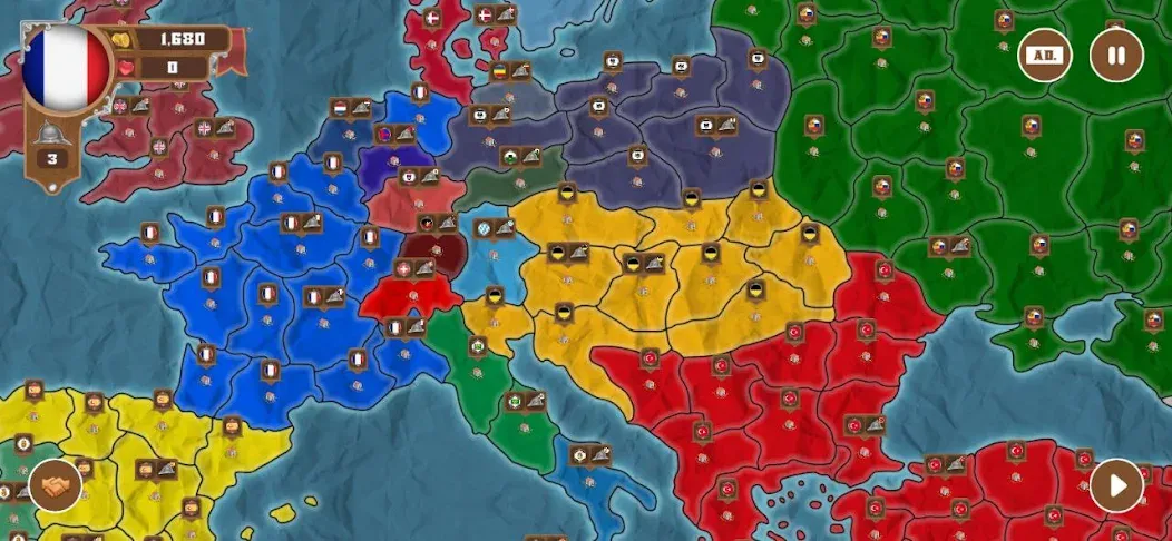 World conquest: Europe 1812 (Всемирное завоевание) МОД/Взлом [Бесконечные деньги, Монеты и Мега MOD] Screenshot 3