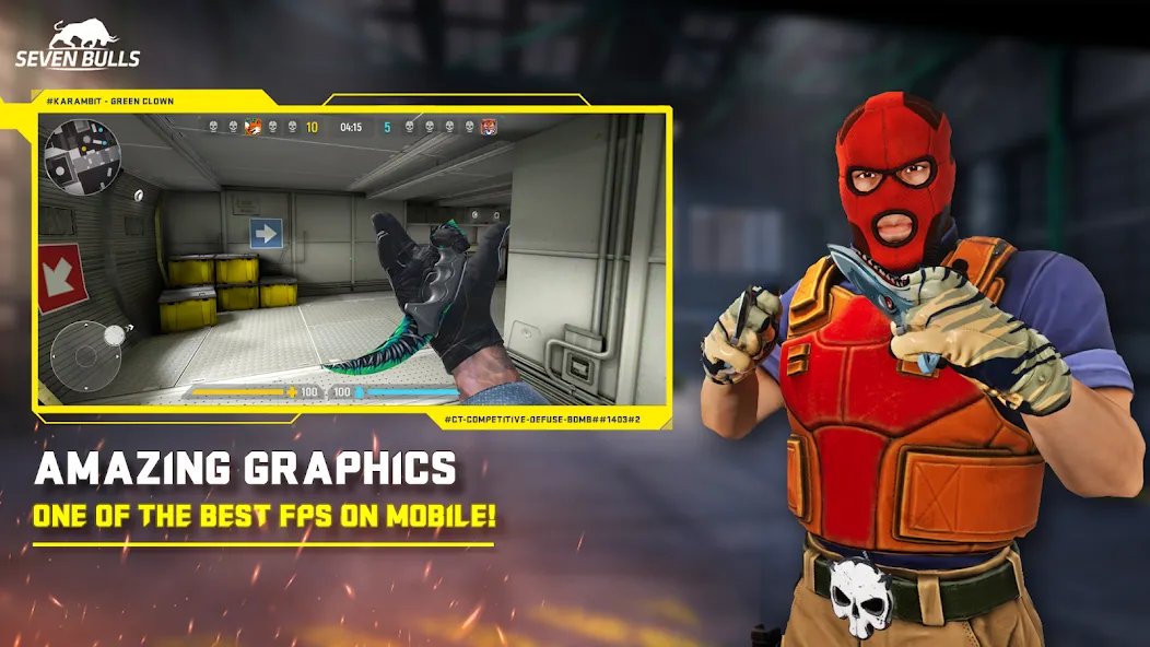 Counter Attack Multiplayer FPS (Каунтер Аттак Мультиплеер ФПС) МОД/Взлом [Меню, Бесконечные монеты и Открытые уровни] Screenshot 1