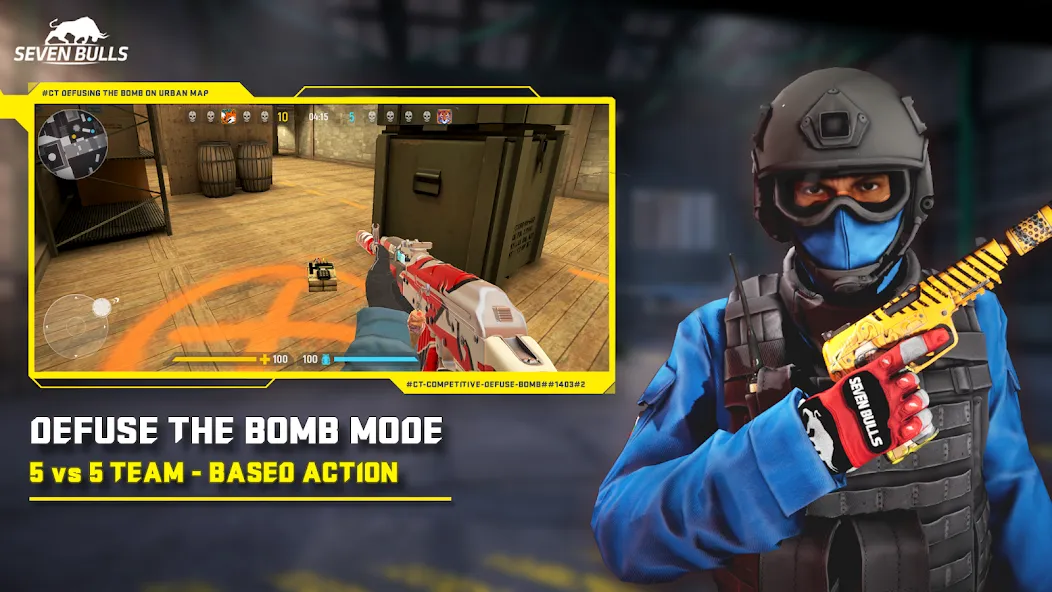 Counter Attack Multiplayer FPS (Каунтер Аттак Мультиплеер ФПС) МОД/Взлом [Меню, Бесконечные монеты и Открытые уровни] Screenshot 2