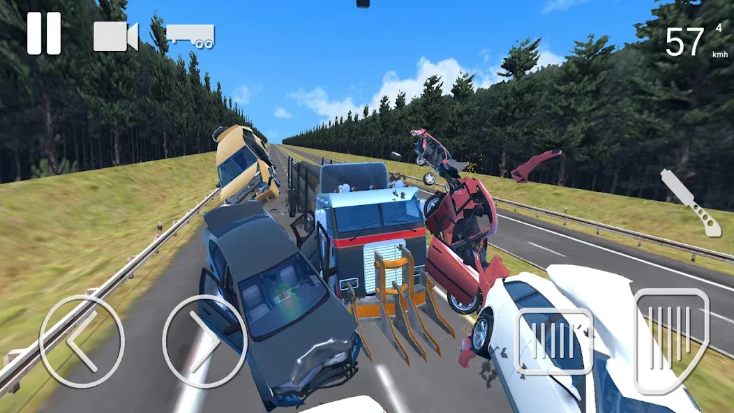 Truck Crash Simulator Accident (Симулятор ДТП с грузовиком) МОД/Взлом [Все открыто, Дополнительные деньги и Меню MOD] Screenshot 2