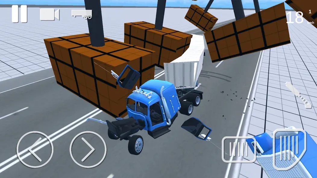 Truck Crash Simulator Accident (Симулятор ДТП с грузовиком) МОД/Взлом [Все открыто, Дополнительные деньги и Меню MOD] Screenshot 3