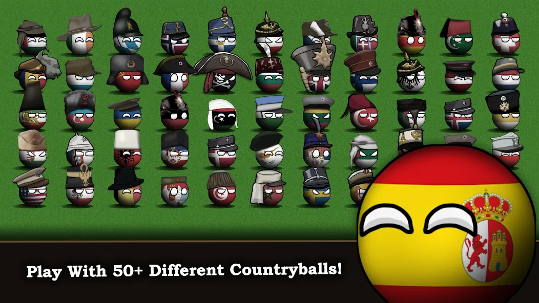 Countryball: Europe 1890 (Кантриболл) МОД/Взлом [Много монет, Открытые уровни и Мега MOD] Screenshot 1