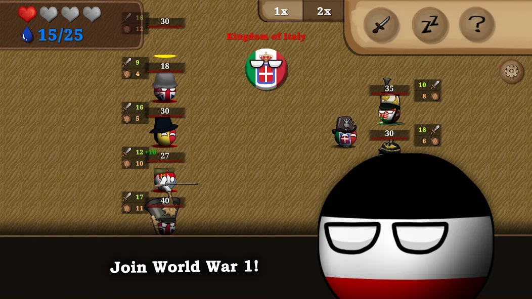 Countryball: Europe 1890 (Кантриболл) МОД/Взлом [Много монет, Открытые уровни и Мега MOD] Screenshot 3