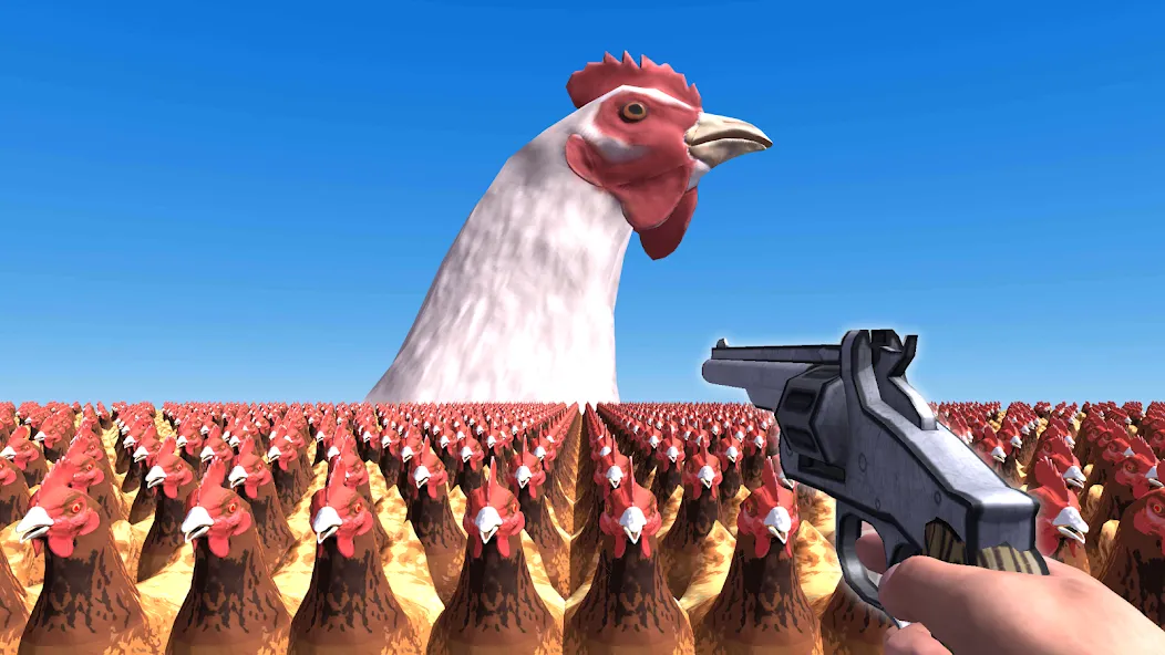 Cluck Shot: Chicken War FPS (Клак Шот) МОД/Взлом [Много денег, Монет и Все открыто] Screenshot 1