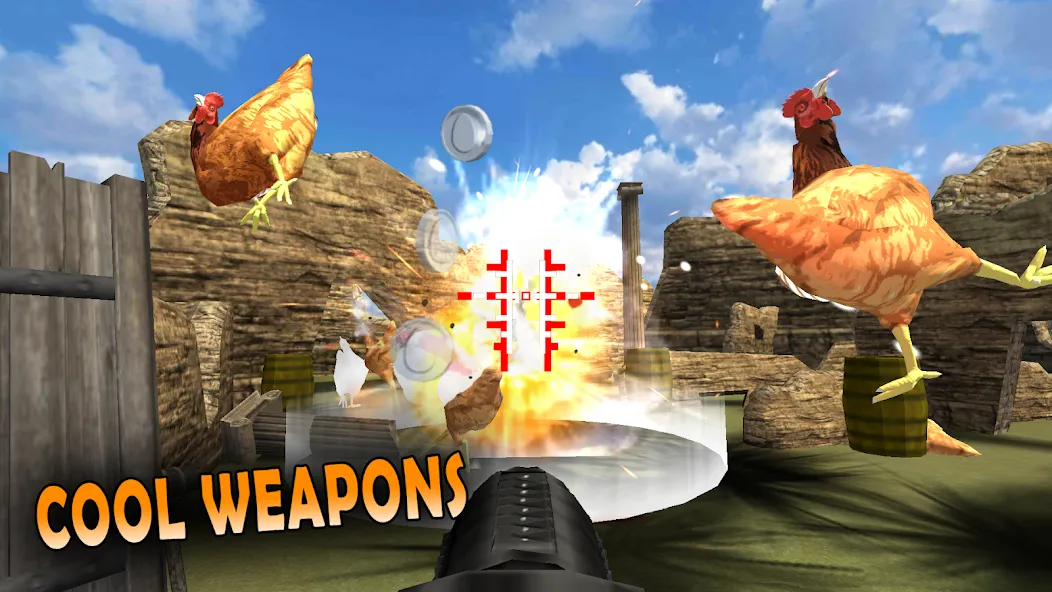 Cluck Shot: Chicken War FPS (Клак Шот) МОД/Взлом [Много денег, Монет и Все открыто] Screenshot 4