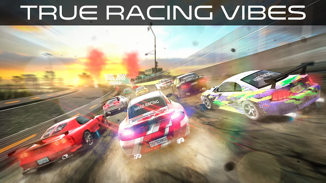 Hard Racing - Real Drag Racing (Хард Рейсинг) МОД/Взлом [Много монет, Открытые уровни и Мега MOD] Screenshot 1
