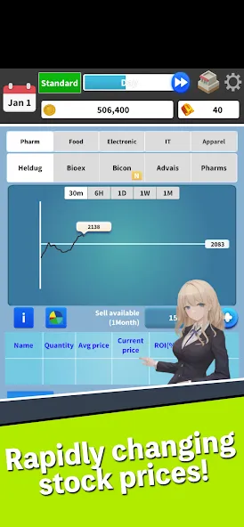 Stock Game - Capitalism МОД/Взлом [Много денег, Монет и Все открыто] Screenshot 1
