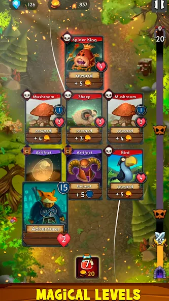 Card Dungeons: Rouge RPG (Кард Данжены) МОД/Взлом [Много денег, Монет и Все открыто] Screenshot 3