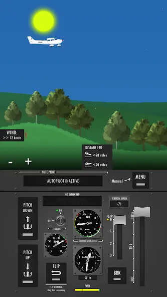 Flight Simulator 2d - sandbox МОД/Взлом [Меню, Бесконечные монеты и Открытые уровни] Screenshot 2