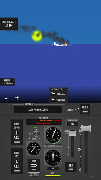 Flight Simulator 2d - sandbox МОД/Взлом [Меню, Бесконечные монеты и Открытые уровни] Screenshot 4